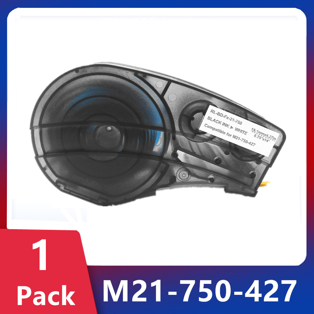 Label Printer Tape - เครื่องพิมพ์ฉลาก1PK M21-750-427ใช้ได้กับเบรดี้ BMP21พลัสฉลากมือถือไวนิลลามิเนตด้วยตนเองสำหรับแบรดี้ M21 427 750