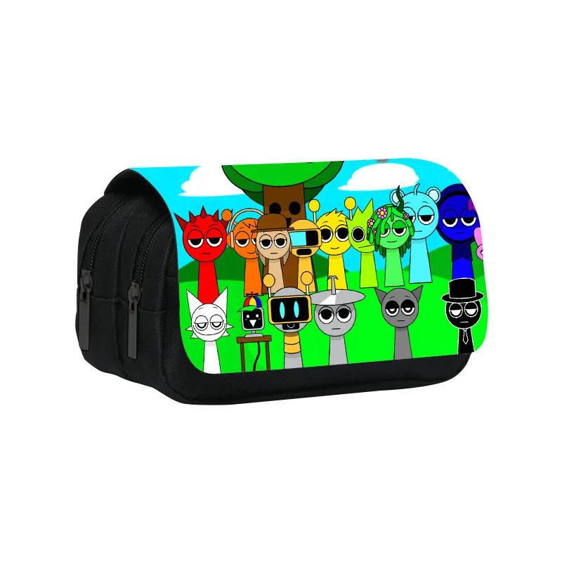 Pencil Case Large - กระเป๋าใส่ดินสอ Sprunki รุ่นคลาสสิกสำหรับนักเรียน กระเป๋าใส่ปากกาขนาดใหญ่สำหรับนักเรียน ของขวัญสำหรับนักเรียน กล่องใส่ดินสอ