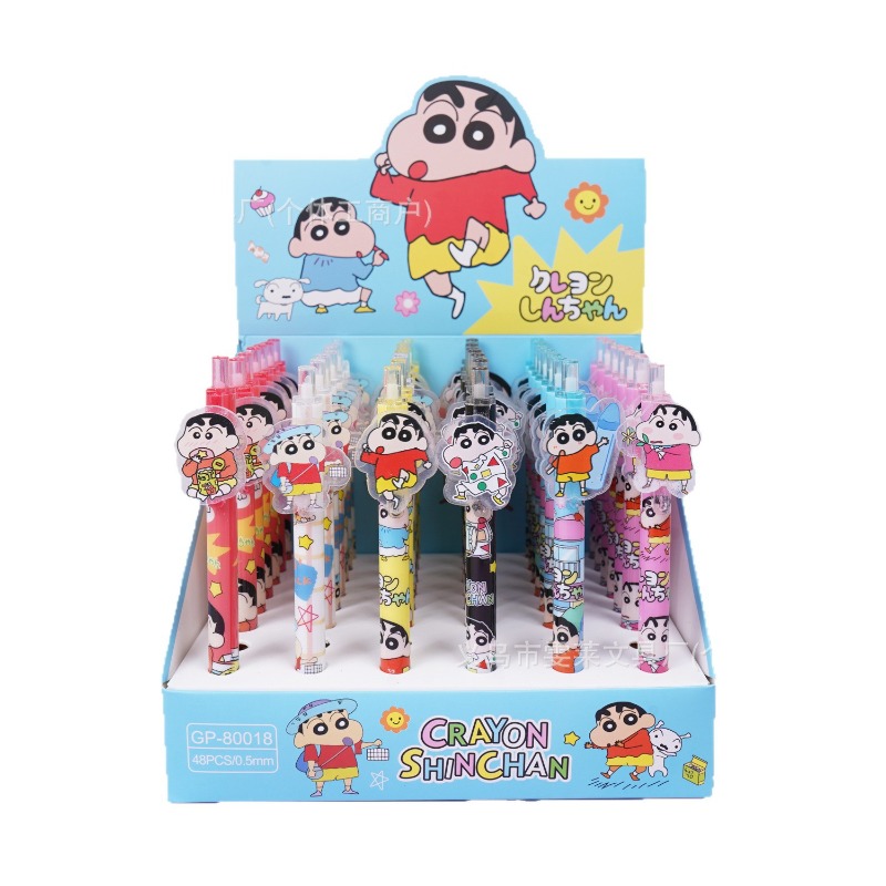 Stationery Warehouse - 48 ชิ้น/กล่อง เครยอน ชินจัง โปินท์ เพ็นการ์ตูนหมึกเจลปากกา