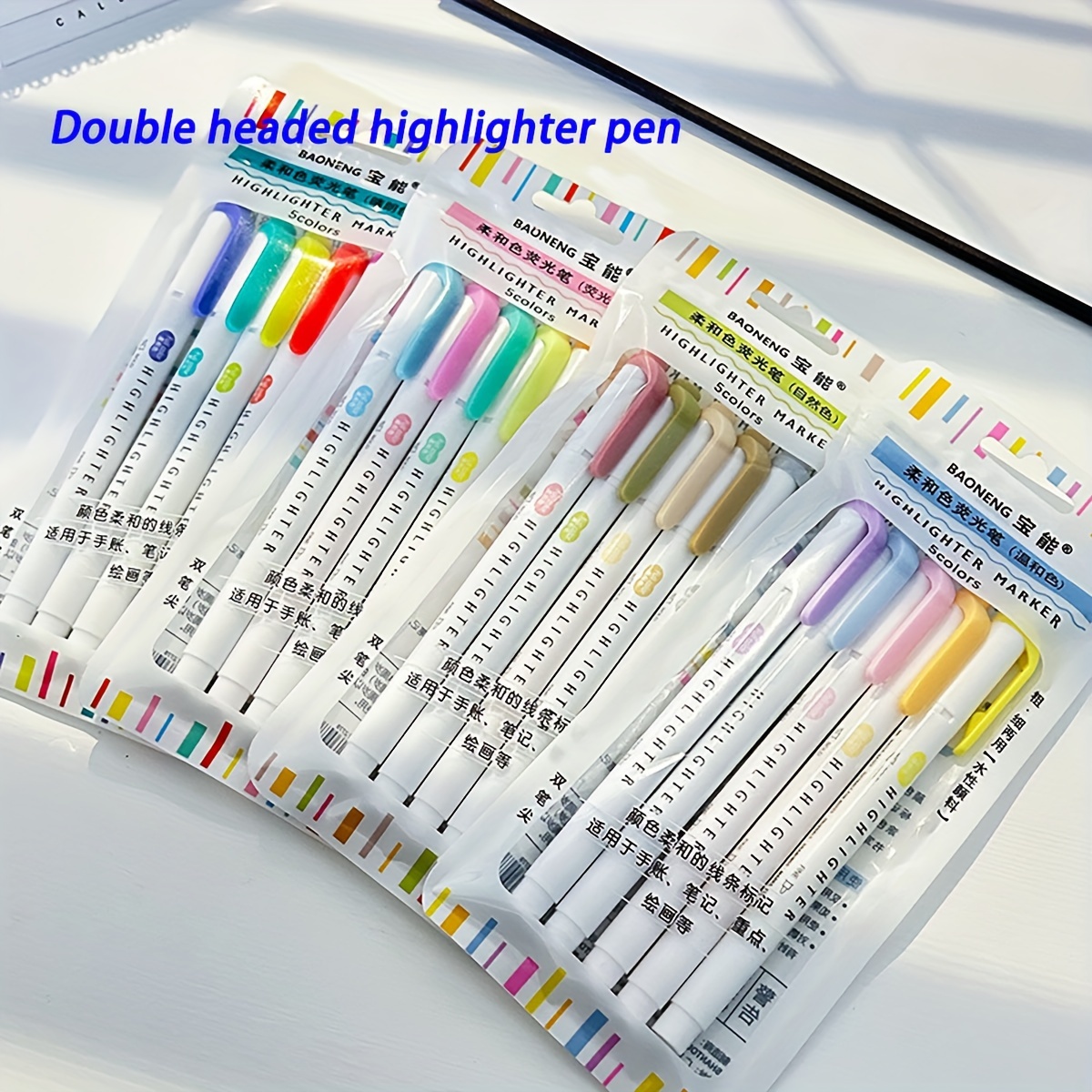 Highlighter Set Pastel - 5/20 Pastel Highlighters สีสารพัน Dual Tip
