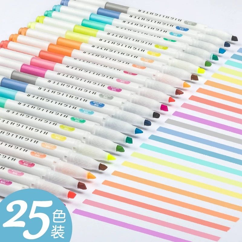 Highlighter Set Pastel - 25 สี ZhiPai Highlighters Markers ชุดปากกา