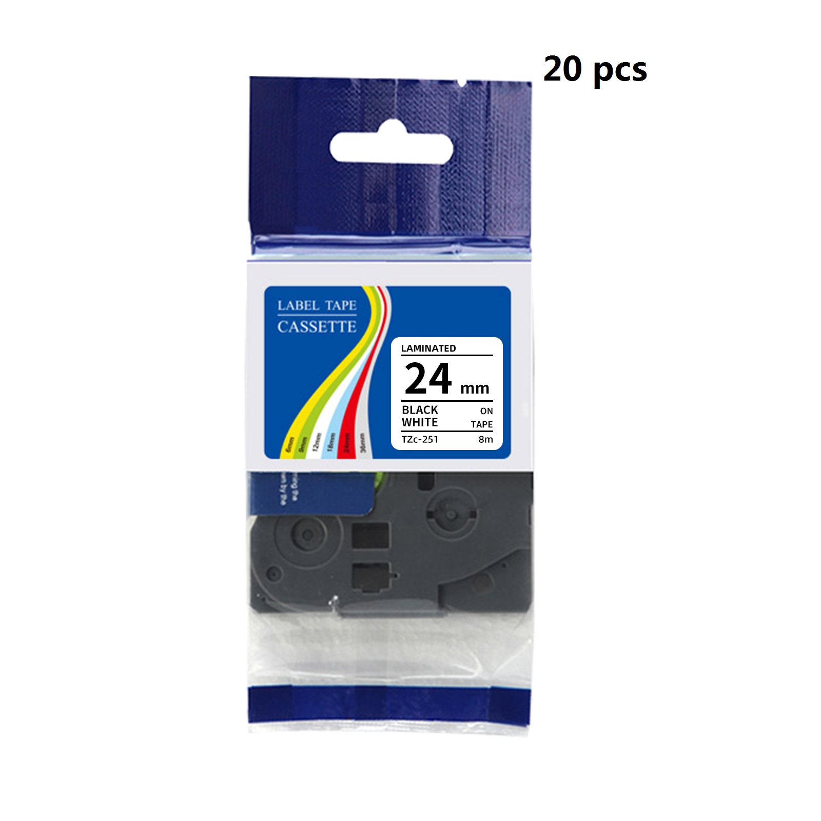แพ็ค 20 ชิ้น เทปฉลากเคลือบ Bro - Label Printer Tape บทวิจารณ์และราคา