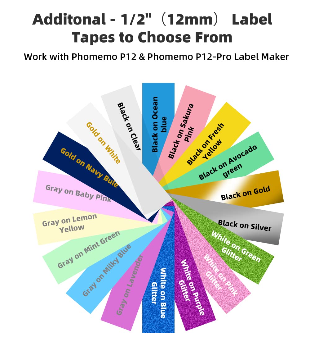 Phomemo P12 P12Pro Label Maker - Label Printer Tape บทวิจารณ์และราคา