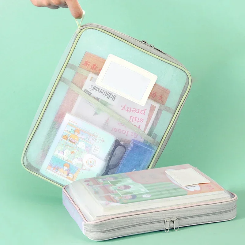 กระเป๋าเอกสารตาข่ายใส A4 พร้อม - Portfolio Folder Zip บทวิจารณ์และราคา