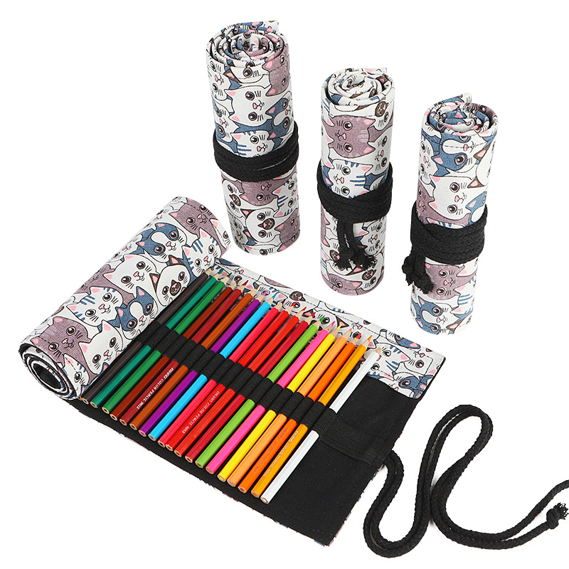 72 ช่องใส่ดินสอโรงเรียนม้วน Pe - Pen Pouch Roll บทวิจารณ์และราคา