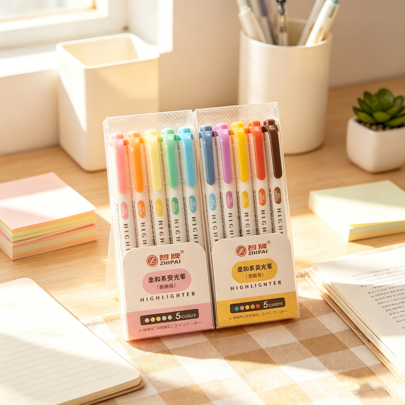 ปากกาไฮไลท์เตอร์สองหัว 5 สี, ป - Highlighter Set Pastel บทวิจารณ์และราคา