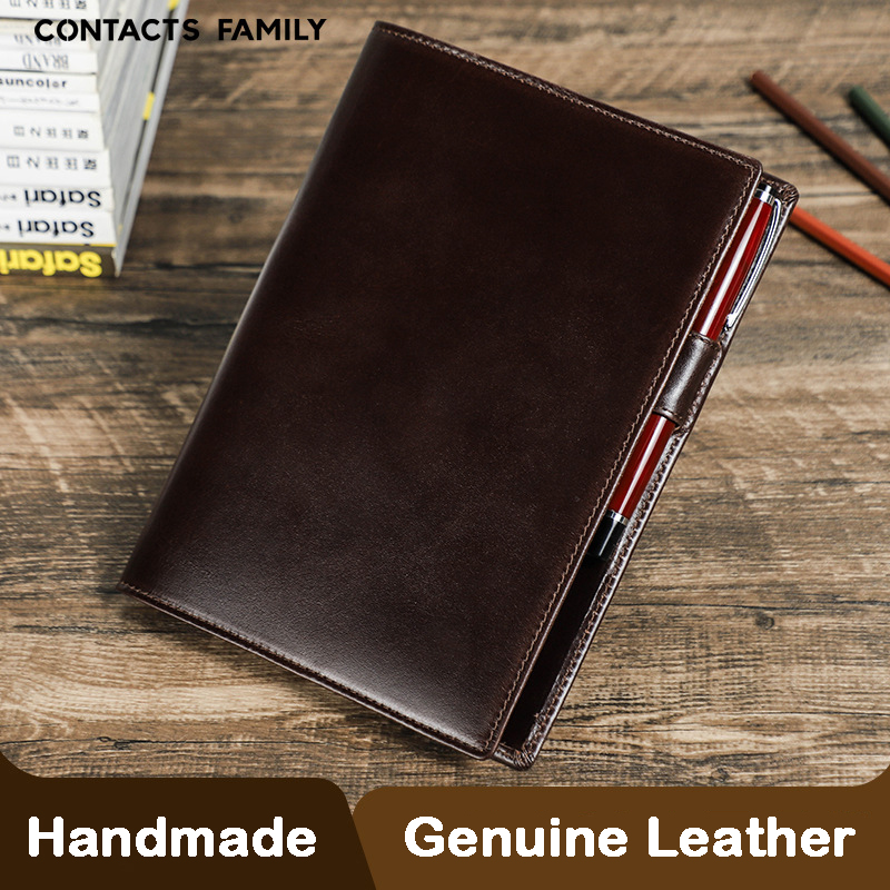 หนังแท้แฮนด์เมด A5แล็ปท็อปพร้อ - Stationery Supplies Business บทวิจารณ์และราคา