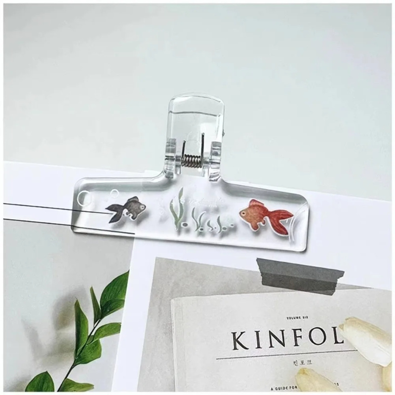 คลิปหนีบกระดาษอะคริลิคใส 1 ชิ้ - Binder Clip Assorted บทวิจารณ์และราคา
