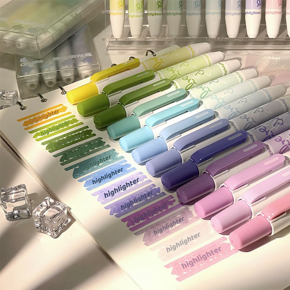 ปากกาไฮไลท์แบบกด 4 ชิ้น สีไล่ร - Highlighter Set Pastel บทวิจารณ์และราคา