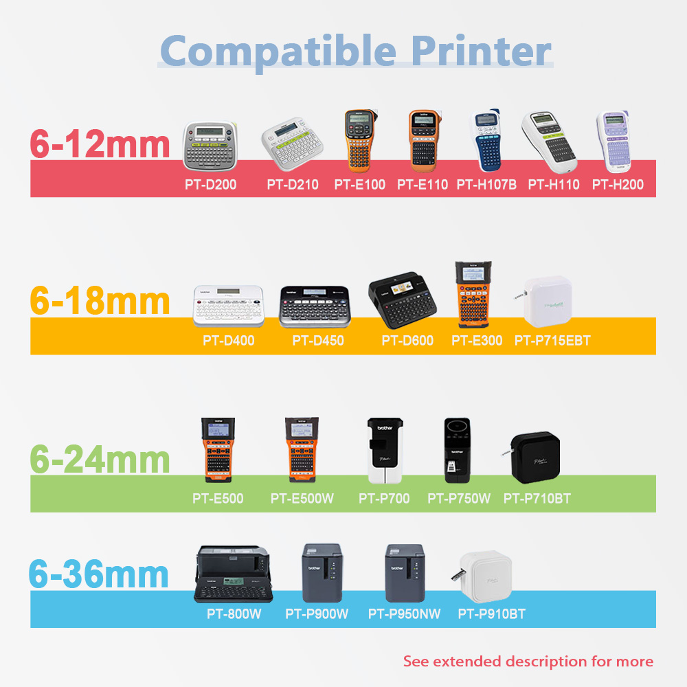 1แพ็คเข้ากันได้สำหรับ24มิลลิเม - Label Printer Tape บทวิจารณ์และราคา