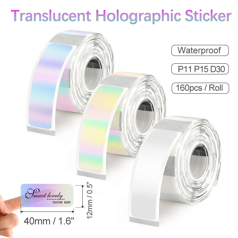 D30 โปร่งใสโฮโลแกรมกระดาษฉลากค - Label Printer Tape บทวิจารณ์และราคา