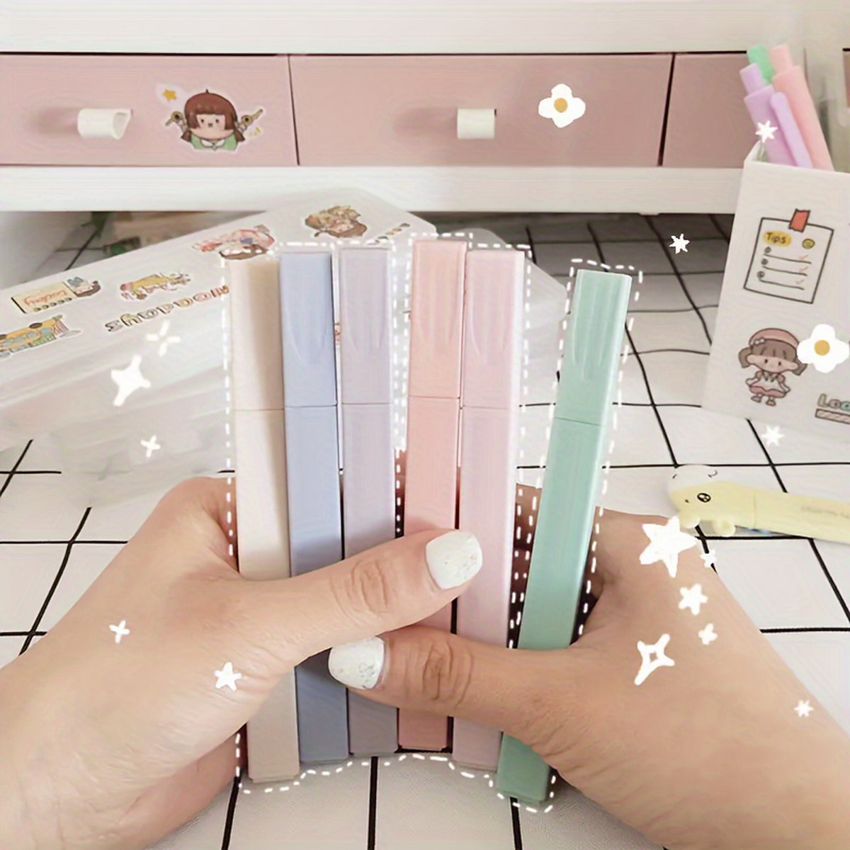 ชุดปากกาไฮไลท์เตอร์หลากสี 6/12 - Highlighter Set Pastel บทวิจารณ์และราคา