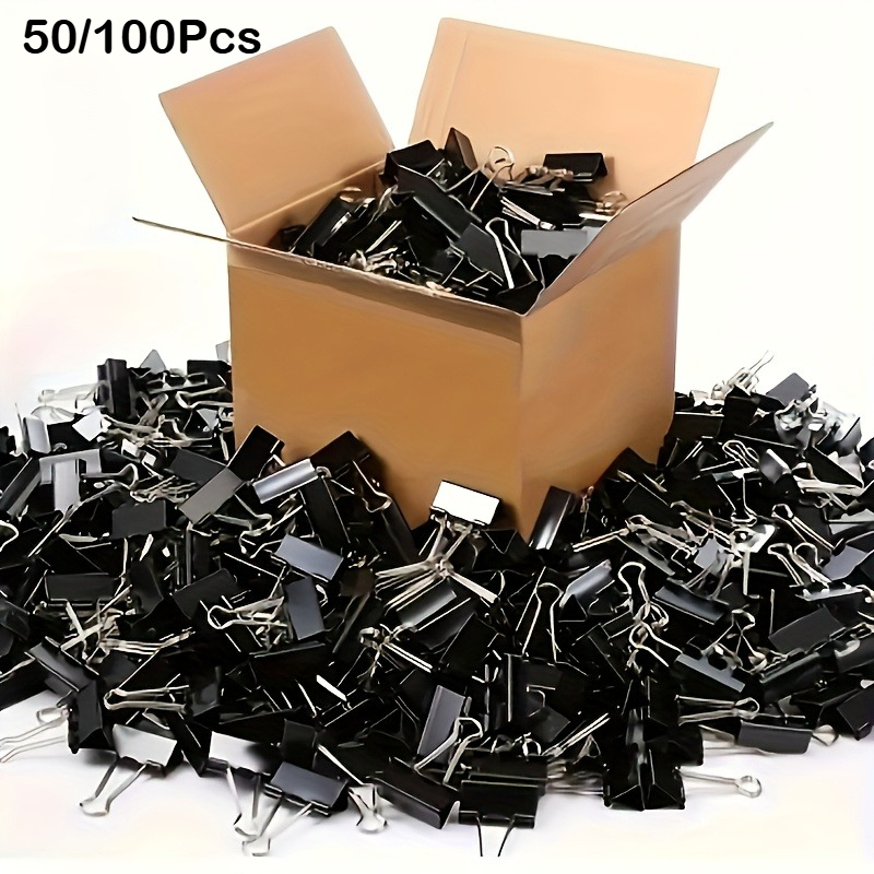 คลิปหนีบกระดาษสีและสีดำ คลิปหน - Binder Clip Assorted บทวิจารณ์และราคา