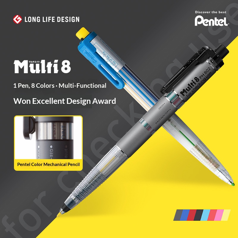เพนเทล มัลติ 8 ดินสอกดสีอเนกปร - Staedtler Pencil Lumocolor บทวิจารณ์และราคา