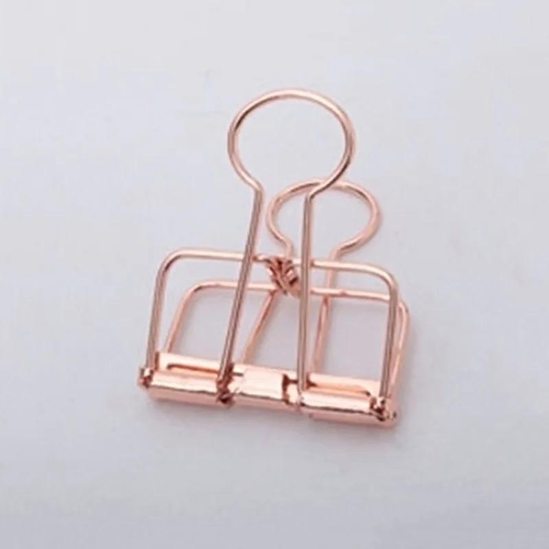 5 ชิ้นโรสโกลด์คลิปหนีบโลหะสำนั - Binder Clip Assorted บทวิจารณ์และราคา