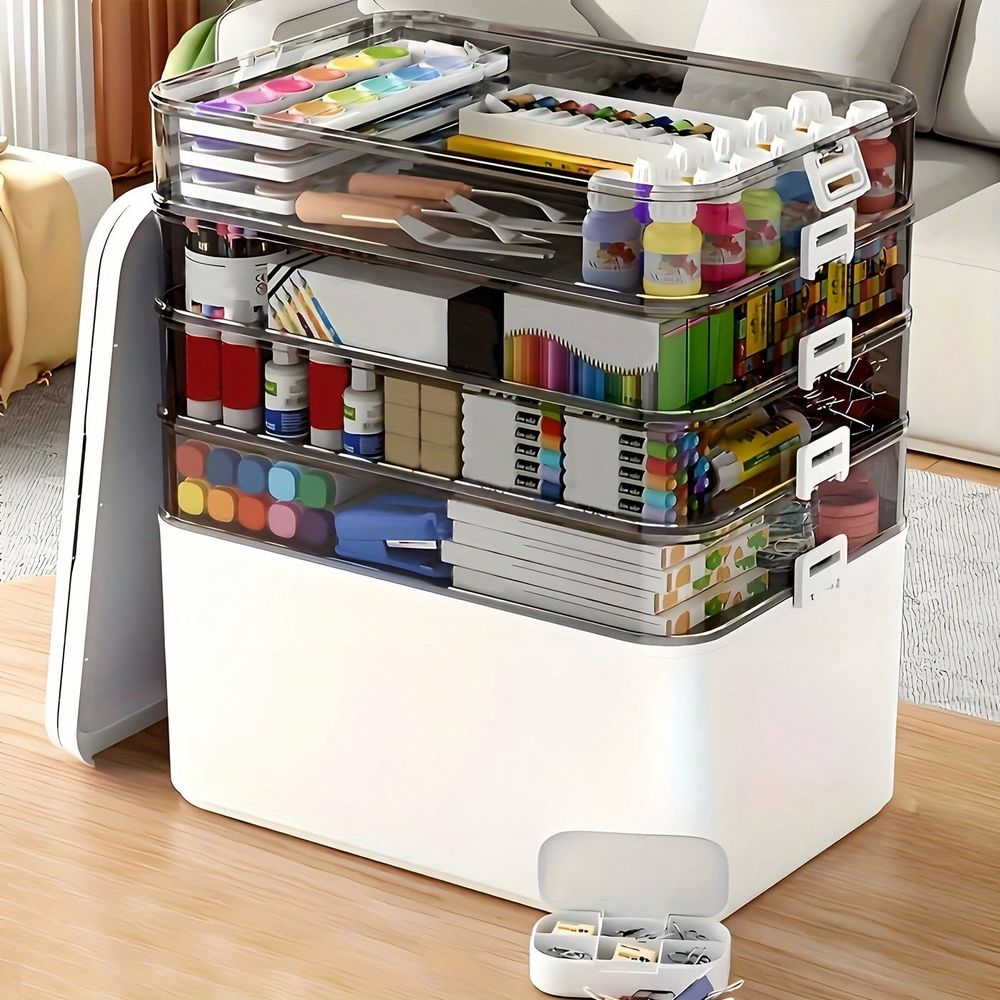 กล่องจัดเก็บยาแบบโปร่งใสหลายชั - Stationery Office บทวิจารณ์และราคา